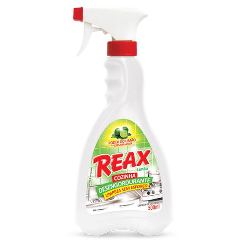 Limpador desengordurante para cozinha REAX extrato de limão gatilho 500ml