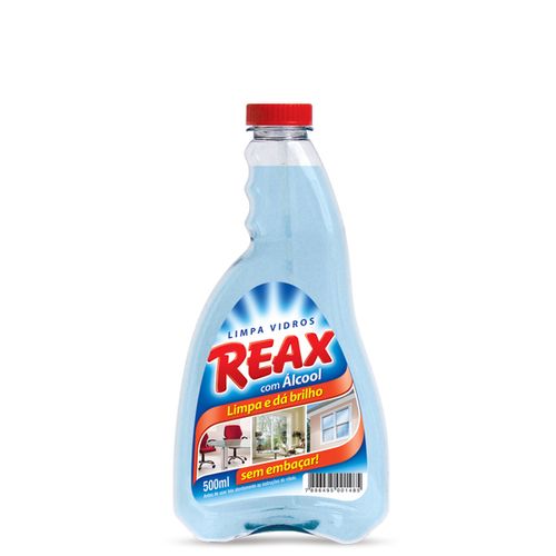 Limpa vidros com álcool REAX refil 500ml