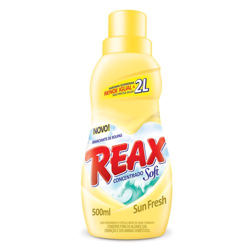 Amaciante de roupas concentrado REAX Soft sun fresh 500ml