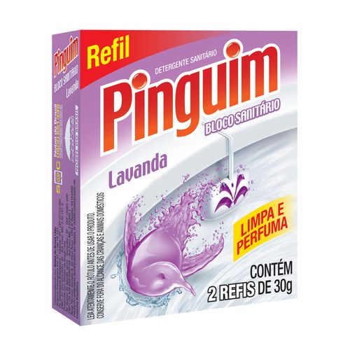 Bloco sanitário PINGUIM lavanda refil 60g