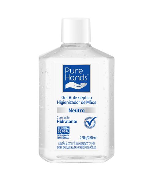 Álcool em Gel Antisséptico para as mãos Pure Hands Neutro 250ml