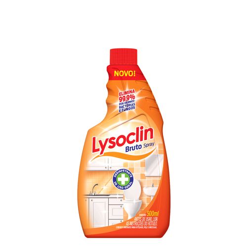 Desinfetante LYSOCLIN Bruto Spray 500ml Refil